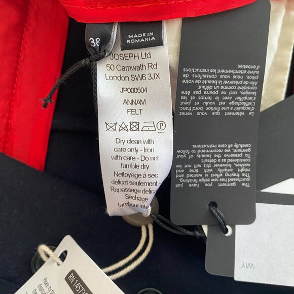 Joseph "Annum" Wool Pants with Red Stripe, size 38 (fits like slim size 4) - Picture 9 of 14